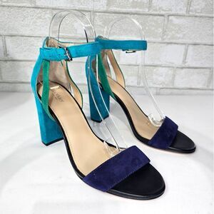 Botkier Gianna Colorblock Sandal Ultramarine Combo Size 8.5